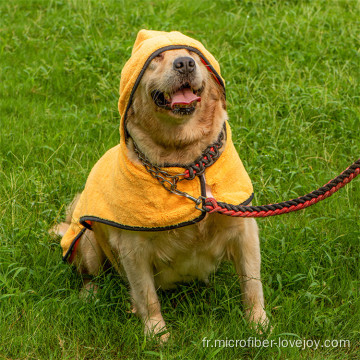 Serviettes de bain longues en microfibre pour chiens